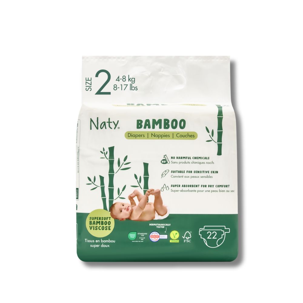 22 x Bamboo viscose nappies (Size2), , large, Eco by Naty
